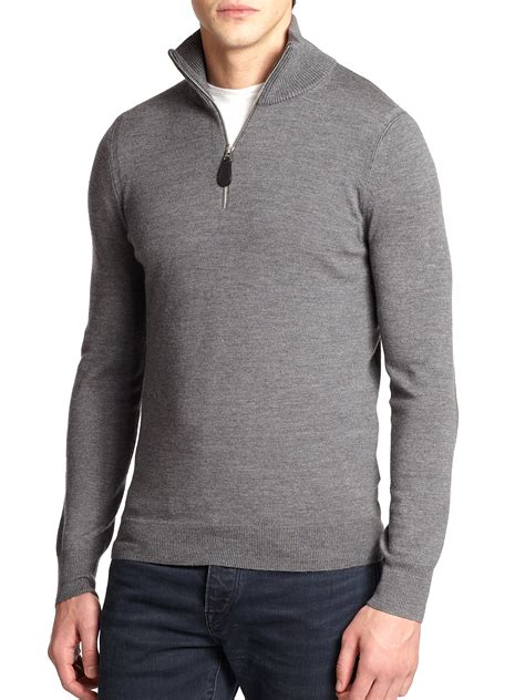 burberry men grey wool sweater|Burberry men's sweater on sale.